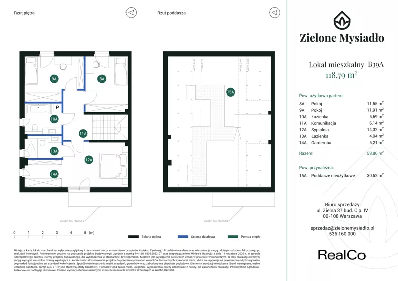 Dom 118,79 m², oferta nr B39A, Zielone Mysiadło, Mysiadło, ul. Morwy