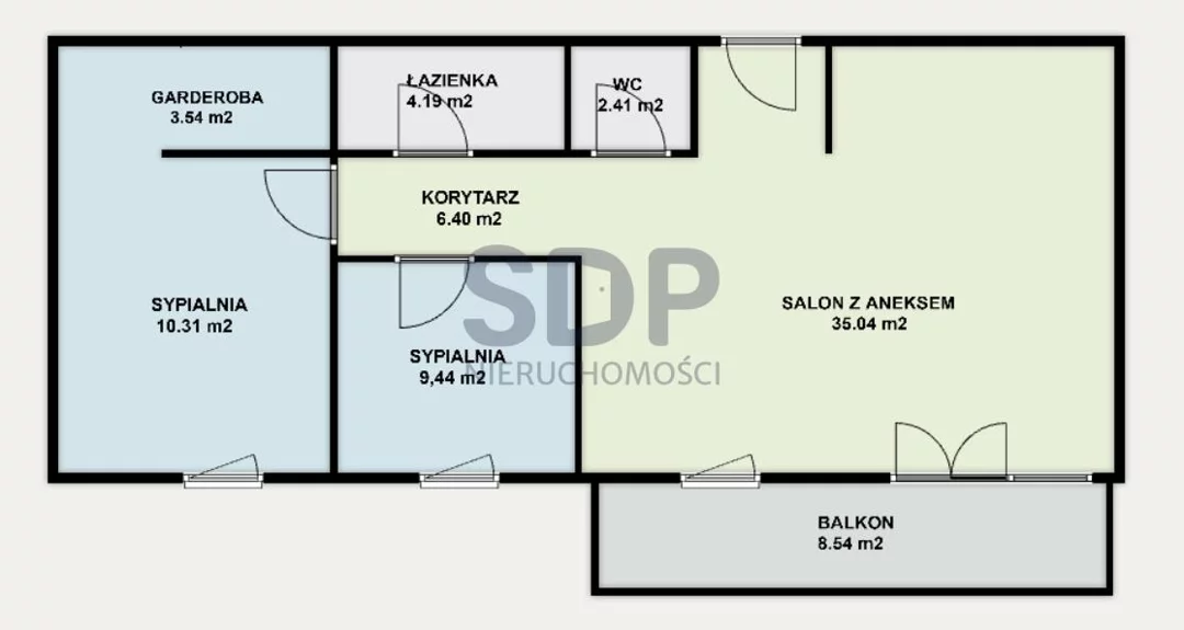Apartament na sprzedaż, 71,33 m², 3 pokoje, piętro 1, oferta nr 33108