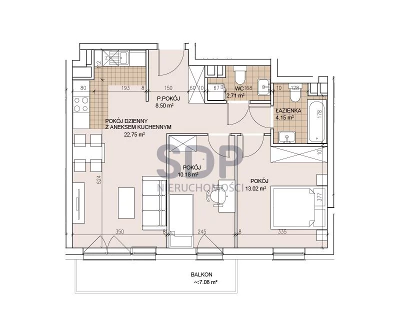 Apartament na sprzedaż, 61,40 m², 3 pokoje, parter, oferta nr 31771