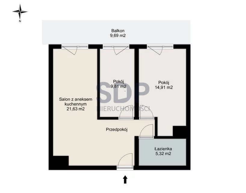Apartament na sprzedaż, 59,30 m², 3 pokoje, piętro 1, oferta nr 31425