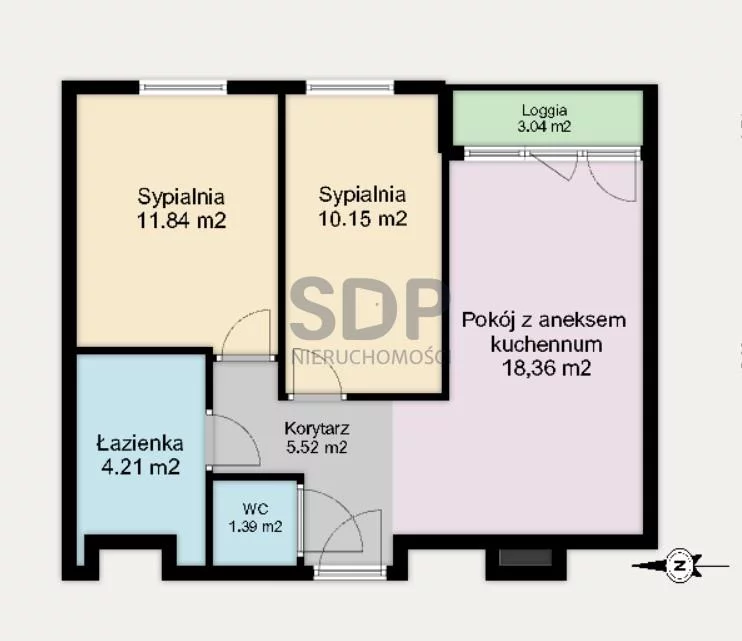 Apartament na sprzedaż, 51,47 m², 3 pokoje, piętro 3, oferta nr 32587