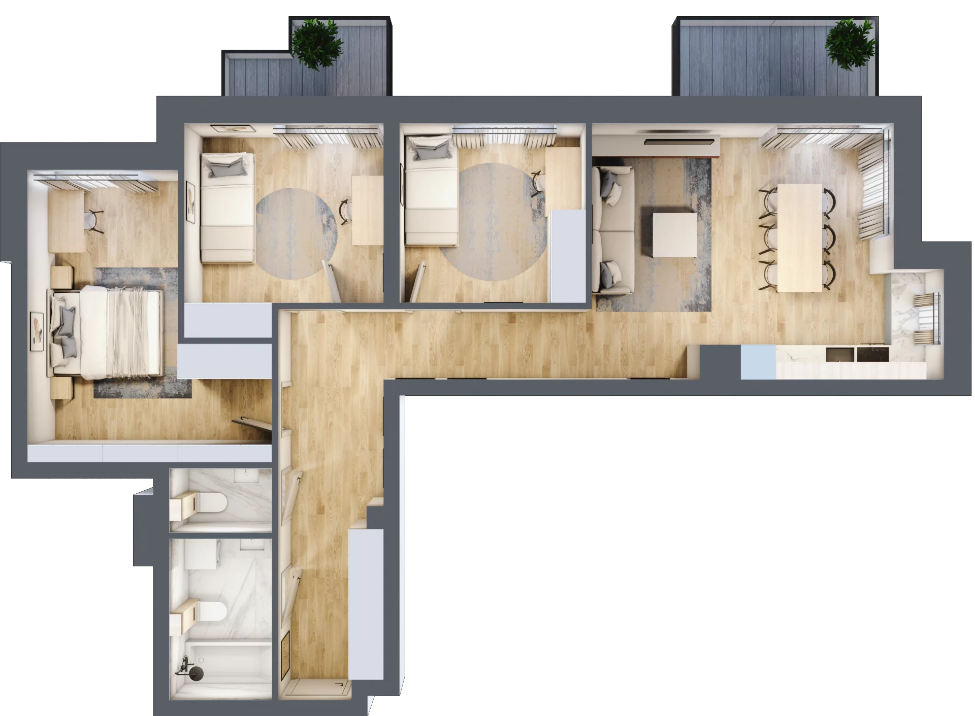 4 pokoje, mieszkanie 85,08 m², piętro 1, oferta nr M10, Srebrzyńska Park IV, Łódź, Polesie, ul. Srebrzyńska 107