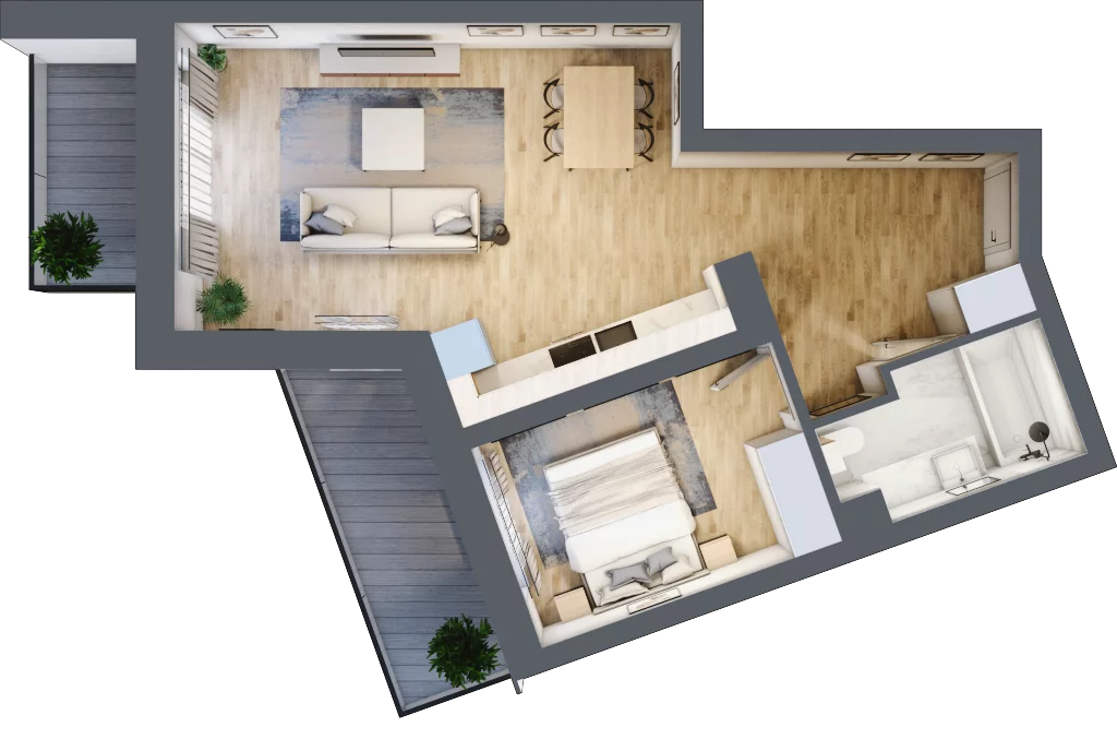 2 pokoje, mieszkanie 49,65 m², piętro 1, oferta nr M19, Srebrzyńska Park IV, Łódź, Polesie, ul. Srebrzyńska 107