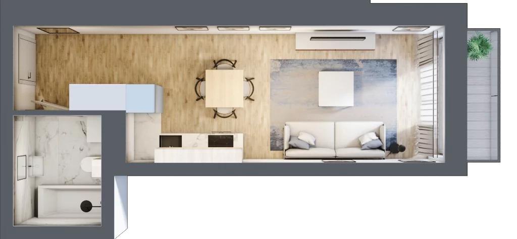 1 pokój, mieszkanie 28,30 m², piętro 2, oferta nr M26, Srebrzyńska Park IV, Łódź, Polesie, ul. Srebrzyńska 107