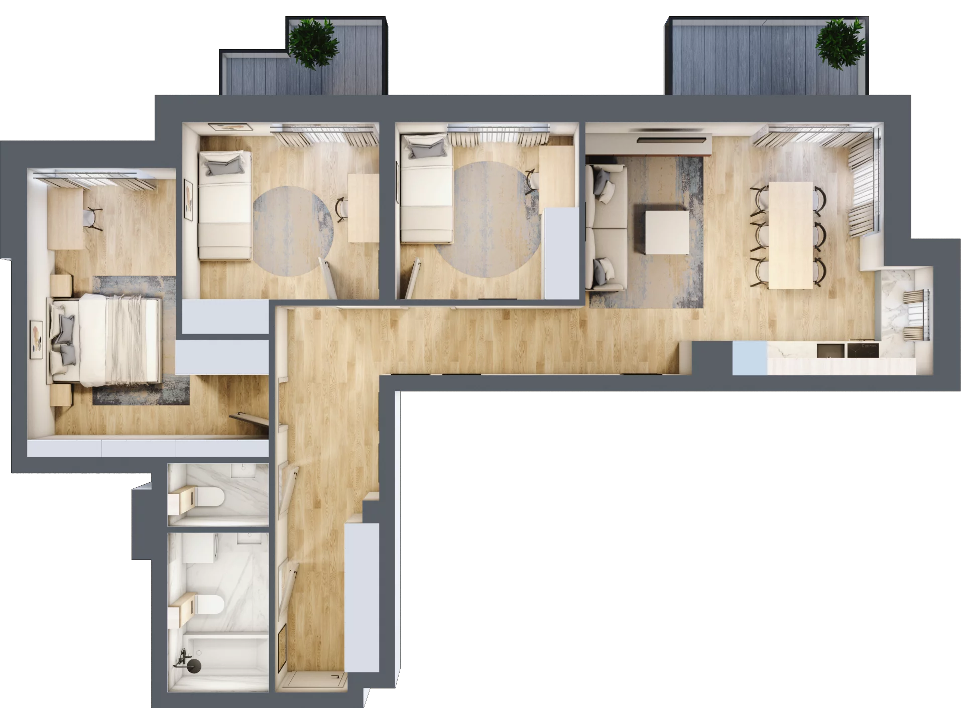 4 pokoje, mieszkanie 85,08 m², piętro 2, oferta nr M29, Srebrzyńska Park IV, Łódź, Polesie, ul. Srebrzyńska 107