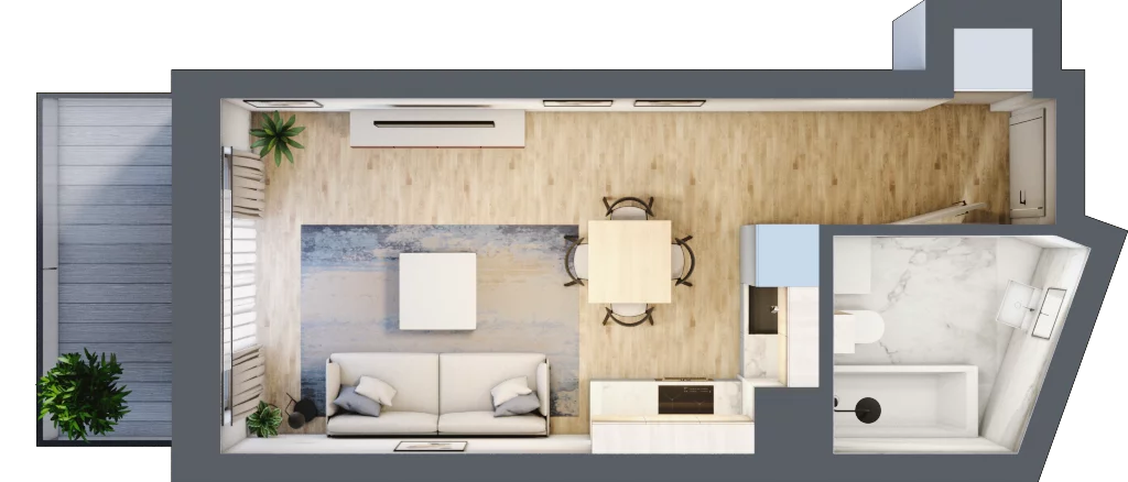 1 pokój, mieszkanie 27,09 m², piętro 3, oferta nr M51, Srebrzyńska Park IV, Łódź, Polesie, ul. Srebrzyńska 107