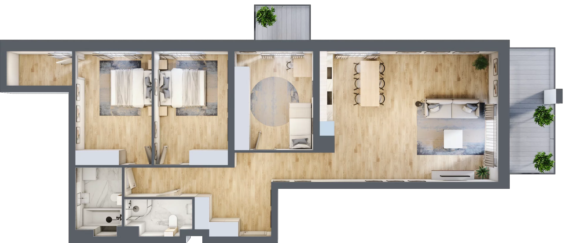 4 pokoje, mieszkanie 111,25 m², piętro 4, oferta nr M59, Srebrzyńska Park IV, Łódź, Polesie, ul. Srebrzyńska 107
