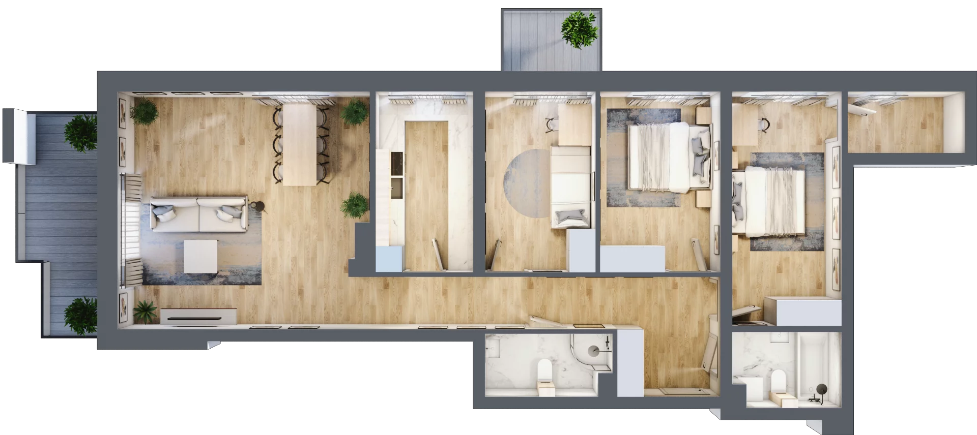 4 pokoje, mieszkanie 103,48 m², piętro 4, oferta nr M77, Srebrzyńska Park IV, Łódź, Polesie, ul. Srebrzyńska 107