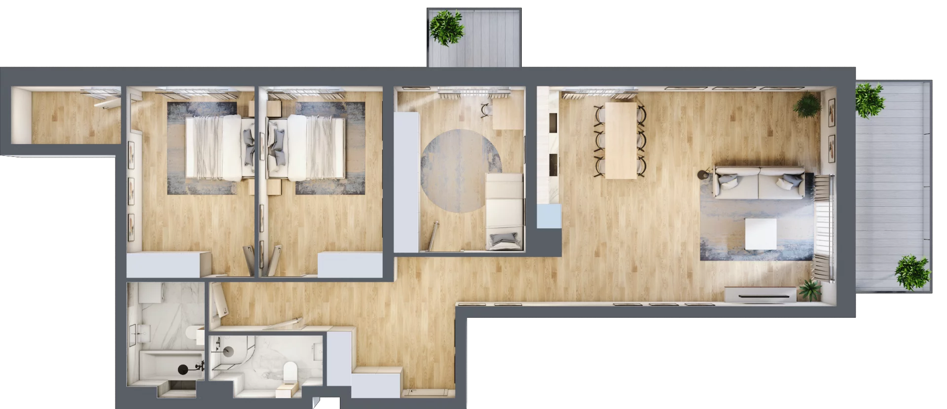 4 pokoje, mieszkanie 111,25 m², piętro 6, oferta nr M97, Srebrzyńska Park IV, Łódź, Polesie, ul. Srebrzyńska 107