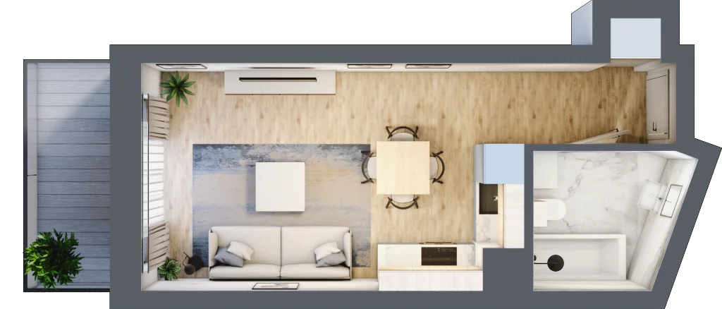 1 pokój, mieszkanie 27,09 m², piętro 6, oferta nr M108, Srebrzyńska Park IV, Łódź, Polesie, ul. Srebrzyńska 107