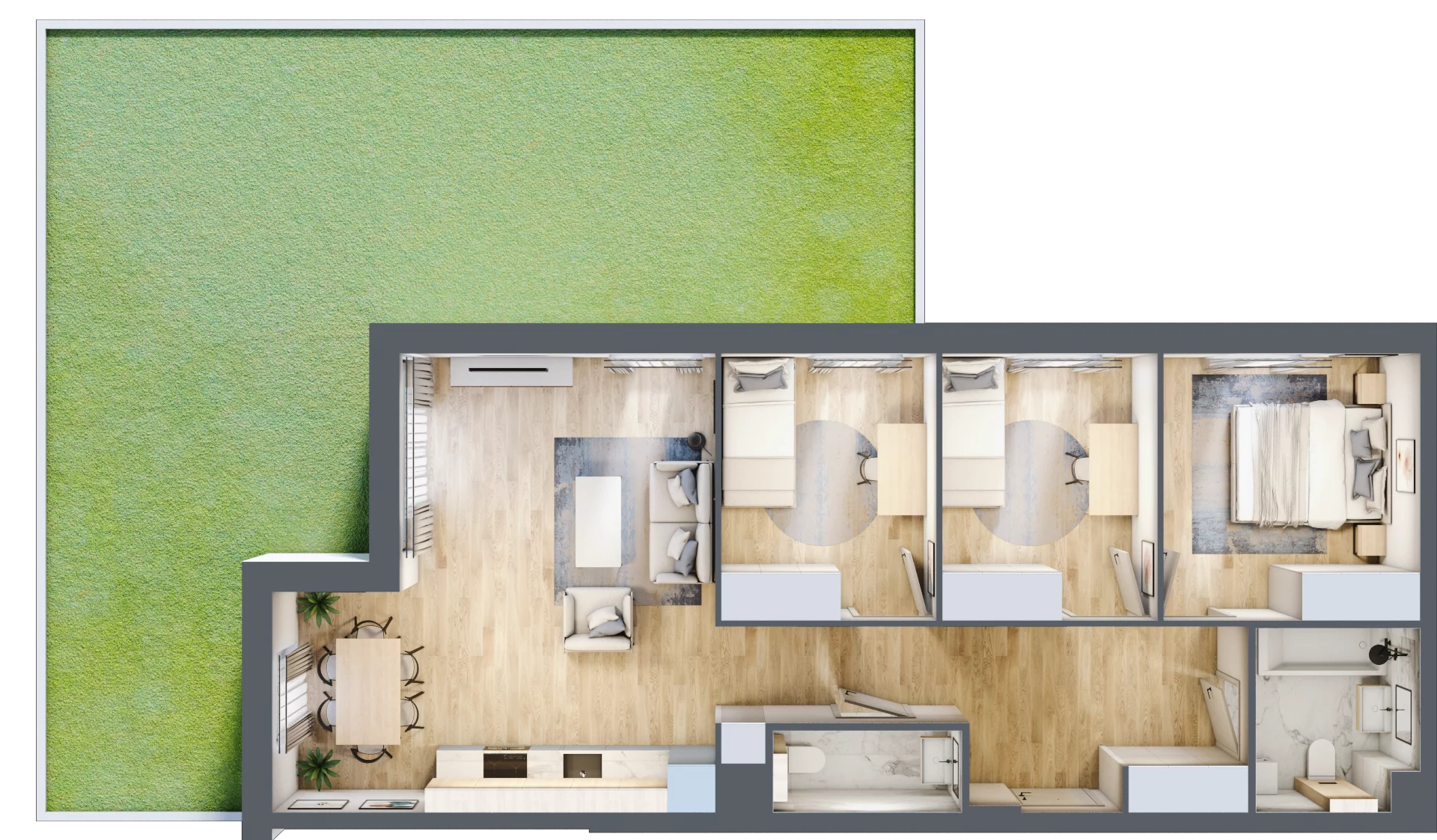 4 pokoje, mieszkanie 77,77 m², parter, oferta nr A.1.8, Silva Straszyn, Straszyn, ul. Boczna/Starogardzka