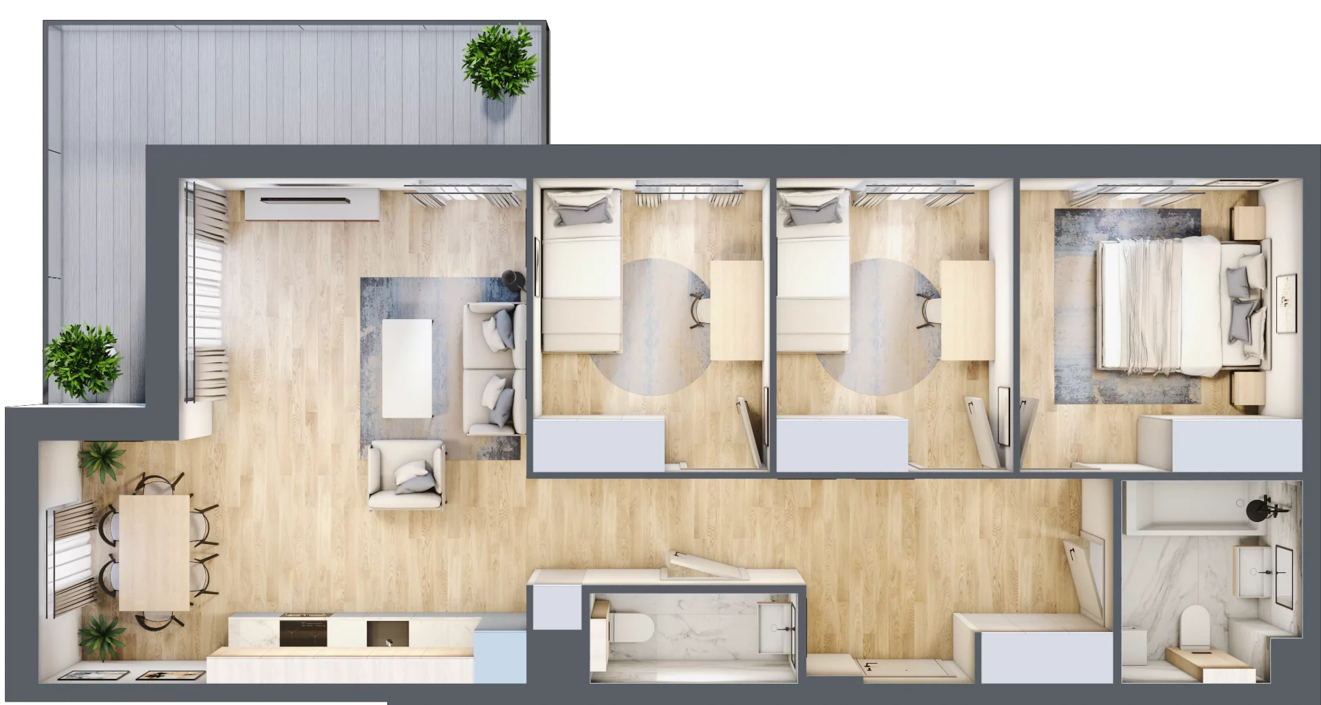 4 pokoje, mieszkanie 77,77 m², piętro 2, oferta nr B.3.9, Silva Straszyn, Straszyn, ul. Boczna/Starogardzka