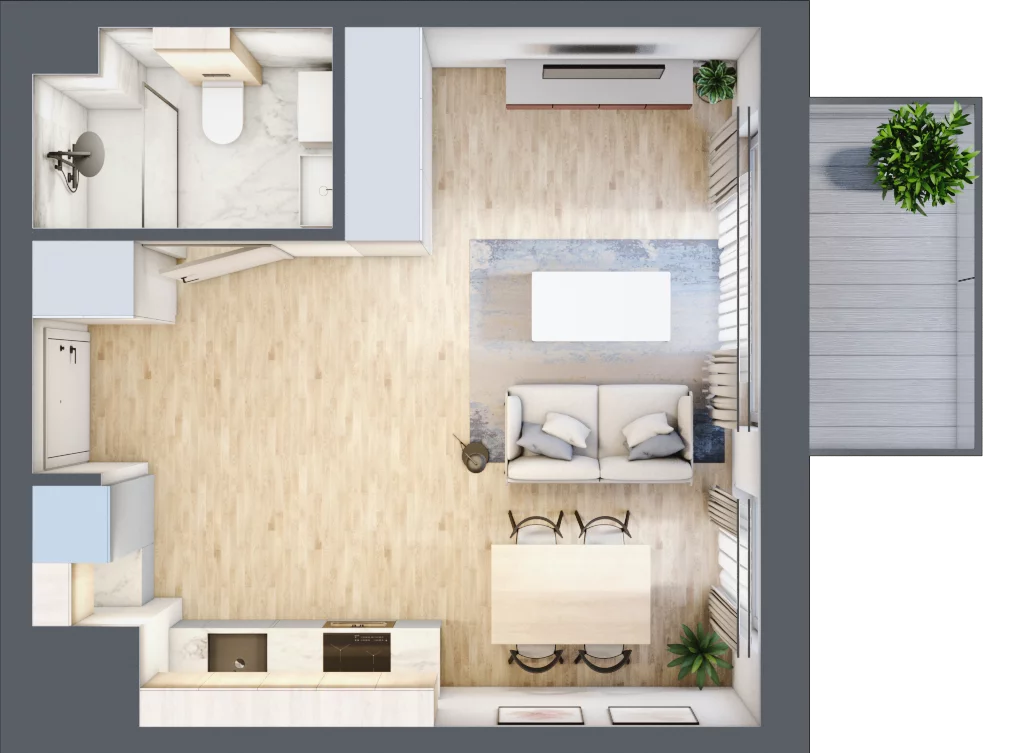 1 pokój, mieszkanie 29,96 m², piętro 2, oferta nr D.3.5, Silva Straszyn, Straszyn, ul. Boczna/Starogardzka