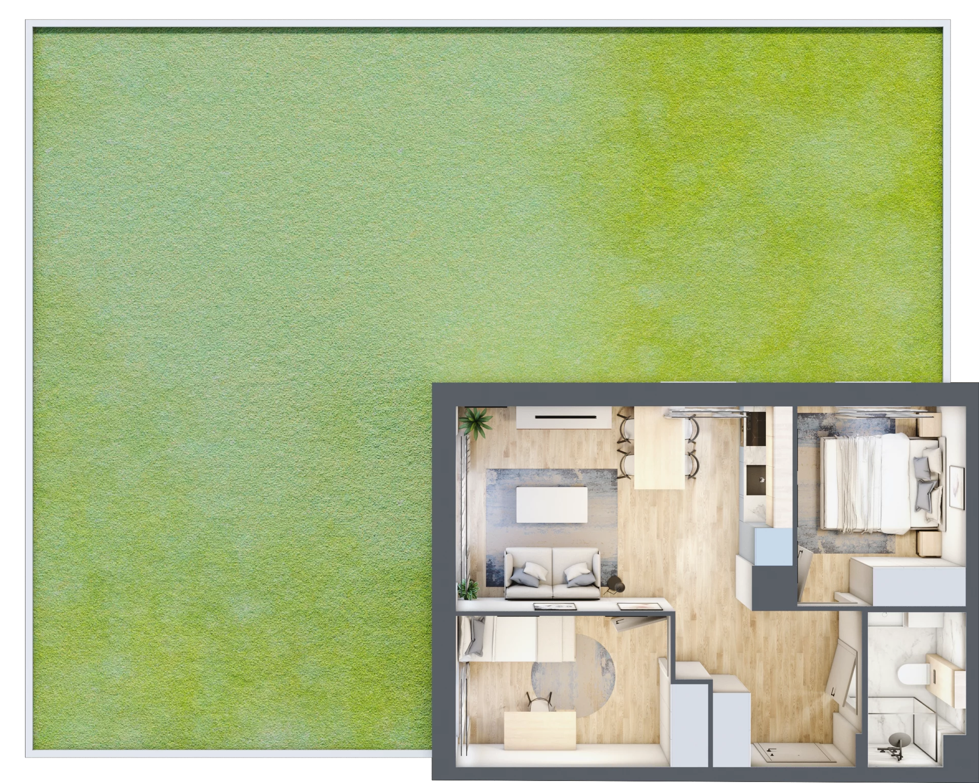 3 pokoje, mieszkanie 46,26 m², parter, oferta nr D.1.4, Silva Straszyn, Straszyn, ul. Boczna/Starogardzka
