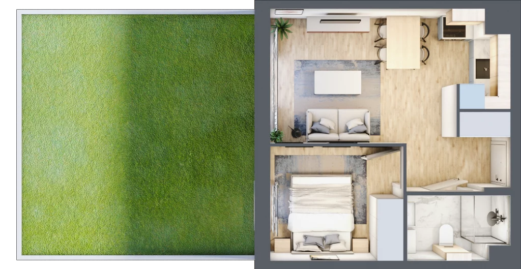 2 pokoje, mieszkanie 34,27 m², parter, oferta nr D.1.5, Silva Straszyn, Straszyn, ul. Boczna/Starogardzka