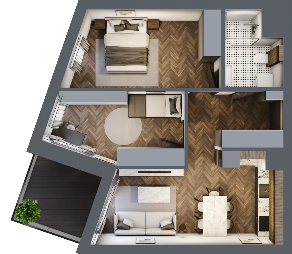 3 pokoje, apartament 54,01 m², piętro 6, oferta nr 47, Północna 31, Lublin, Śródmieście, Czechów Południowy, ul. Północna 31