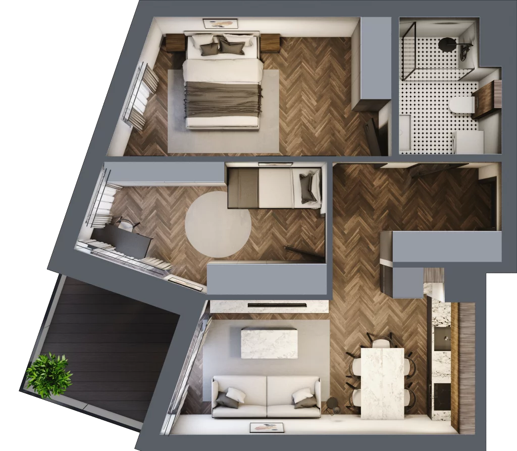 3 pokoje, apartament 52,61 m², piętro 6, oferta nr 49, Północna 31, Lublin, Śródmieście, Czechów Południowy, ul. Północna 31