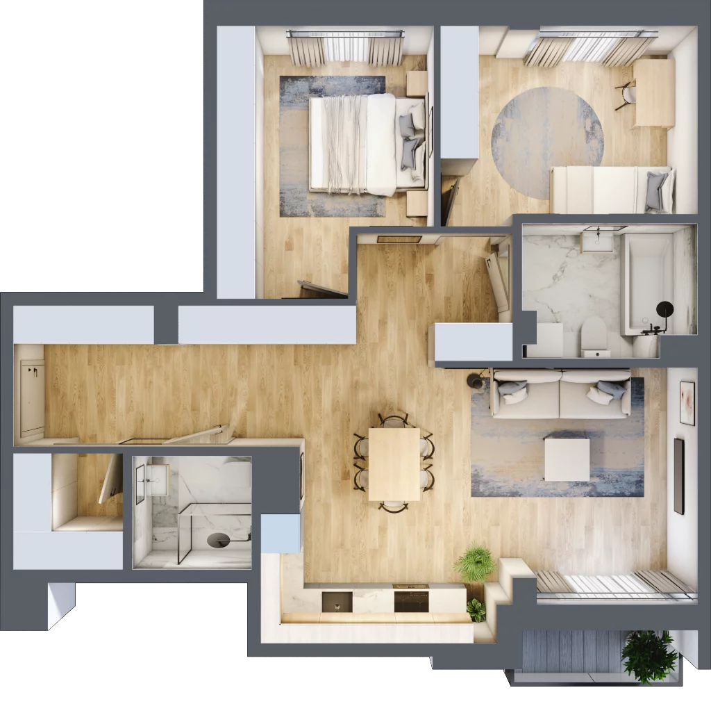 3 pokoje, mieszkanie 76,41 m², piętro 4, oferta nr Giserska 5/89, Panorama Ursus, Warszawa, Ursus, Szamoty, ul. Giserska 5
