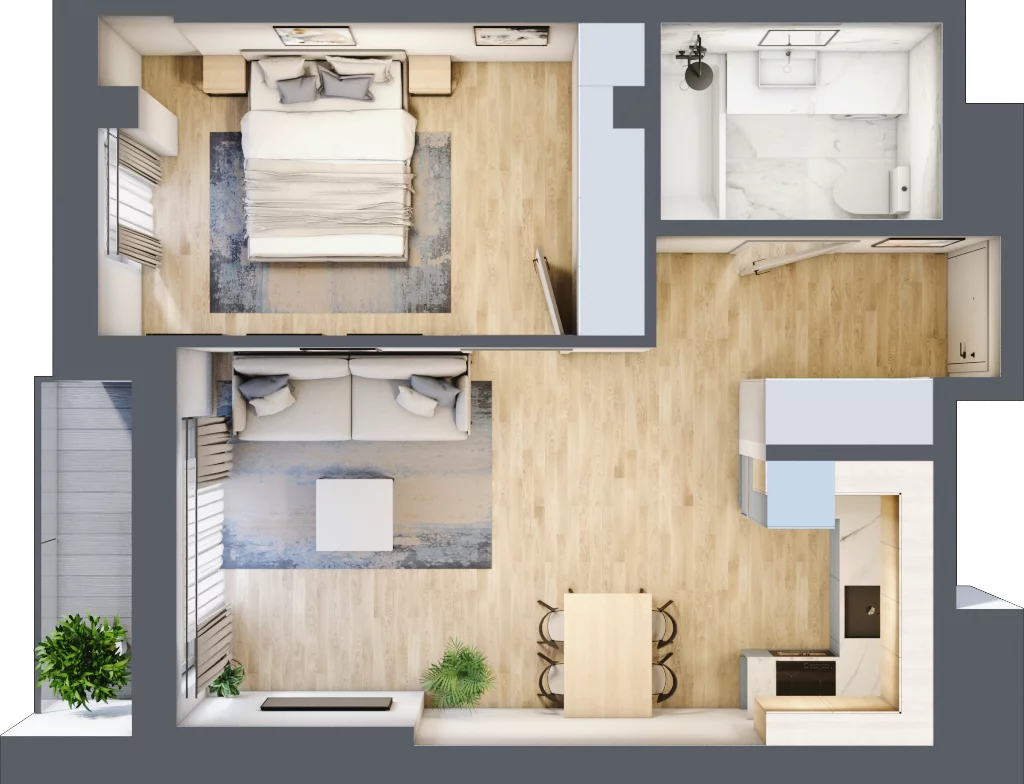 2 pokoje, mieszkanie 44,12 m², piętro 5, oferta nr Giserska 5/33, Panorama Ursus, Warszawa, Ursus, Szamoty, ul. Giserska 5