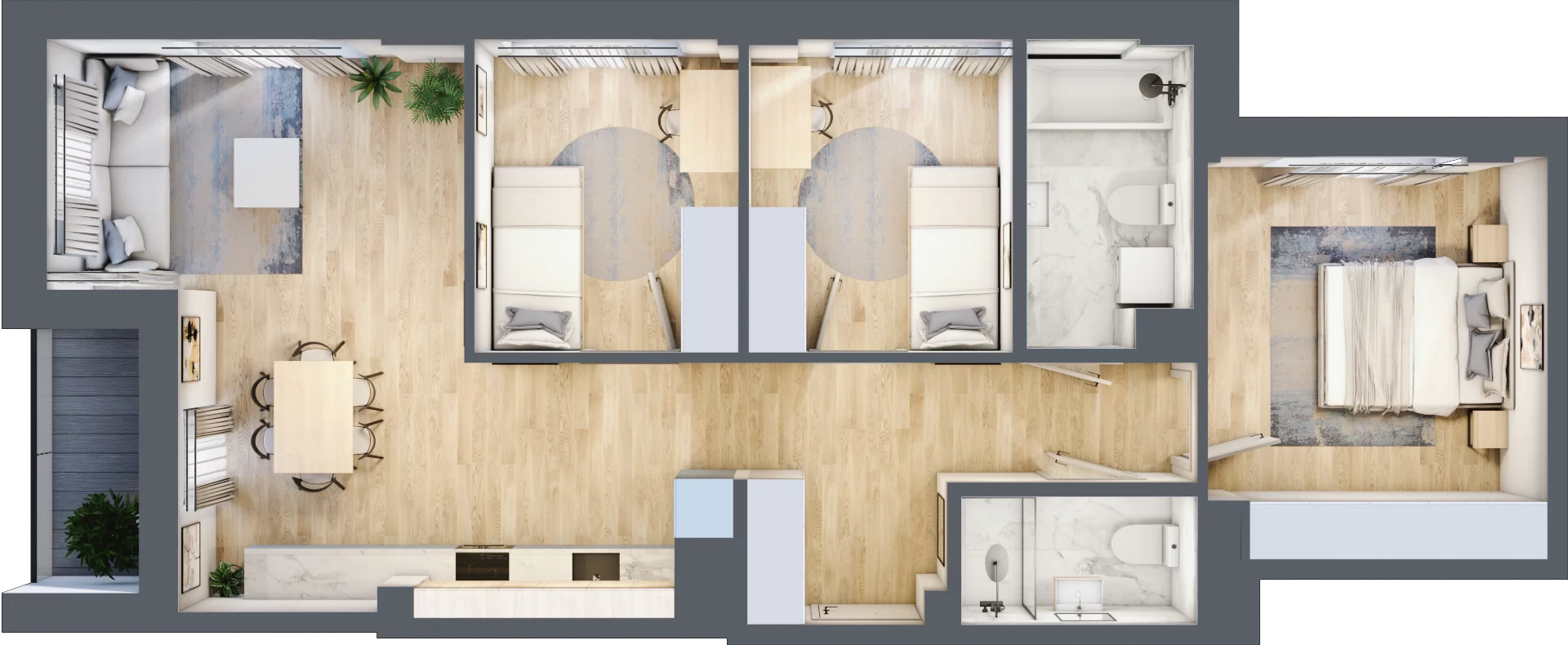3 pokoje, mieszkanie 61,26 m², piętro 5, oferta nr Giserska 5/98, Panorama Ursus, Warszawa, Ursus, Szamoty, ul. Giserska 5
