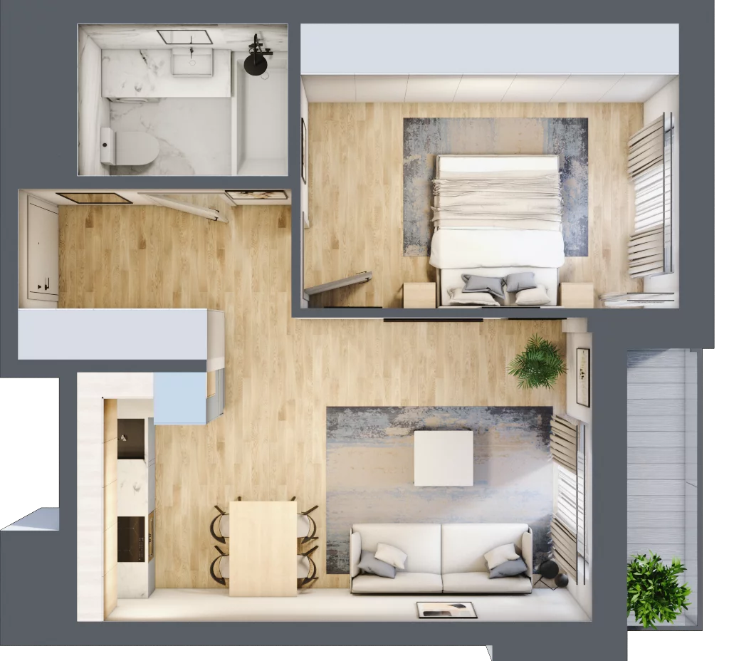 2 pokoje, mieszkanie 43,85 m², piętro 5, oferta nr Giserska 5/91, Panorama Ursus, Warszawa, Ursus, Szamoty, ul. Giserska 5