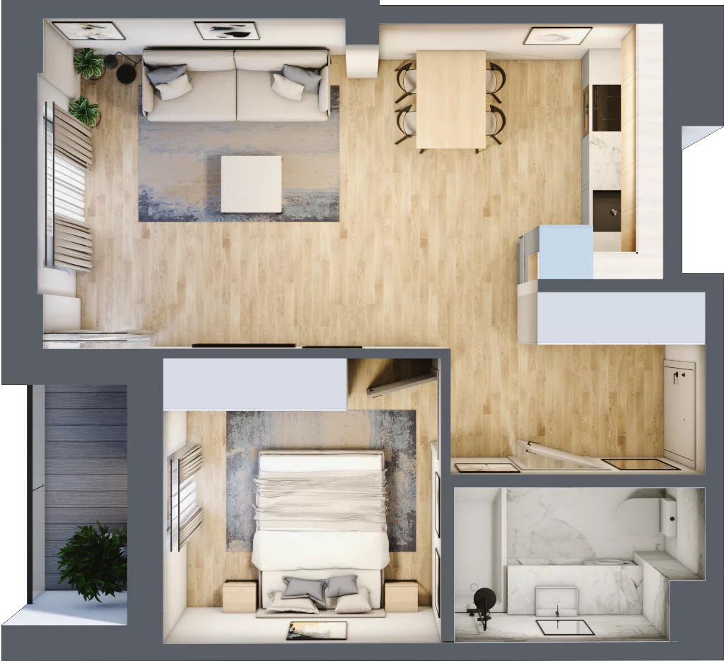 2 pokoje, mieszkanie 43,84 m², piętro 5, oferta nr Giserska 5/95, Panorama Ursus, Warszawa, Ursus, Szamoty, ul. Giserska 5