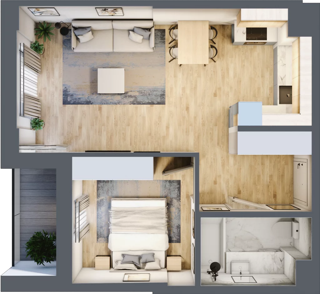 2 pokoje, mieszkanie 45,16 m², piętro 4, oferta nr Giserska 5/87, Panorama Ursus, Warszawa, Ursus, Szamoty, ul. Giserska 5