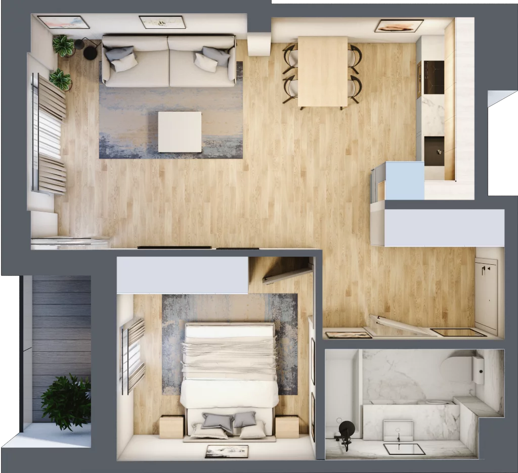 4 pokoje, mieszkanie 89,15 m², piętro 2, oferta nr Giserska 5/65, Panorama Ursus, Warszawa, Ursus, Szamoty, ul. Giserska 5