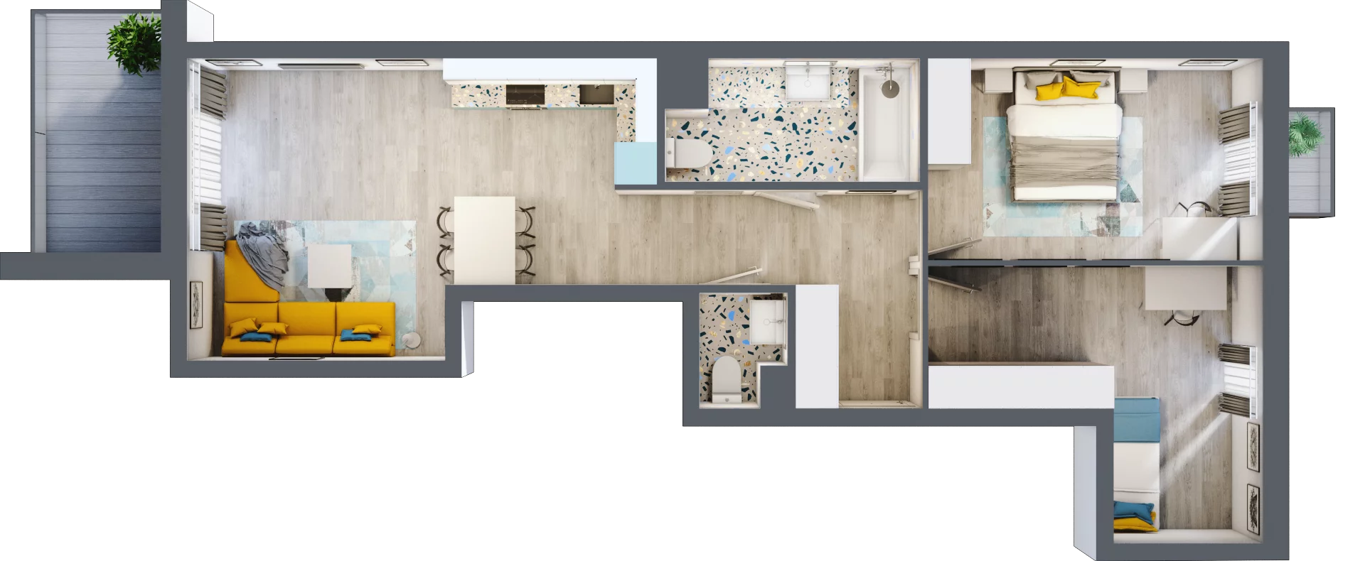3 pokoje, mieszkanie 67,45 m², piętro 5, oferta nr A-A5M1, Osiedle Blask, Łódź, Bałuty, ul. Smugowa 24