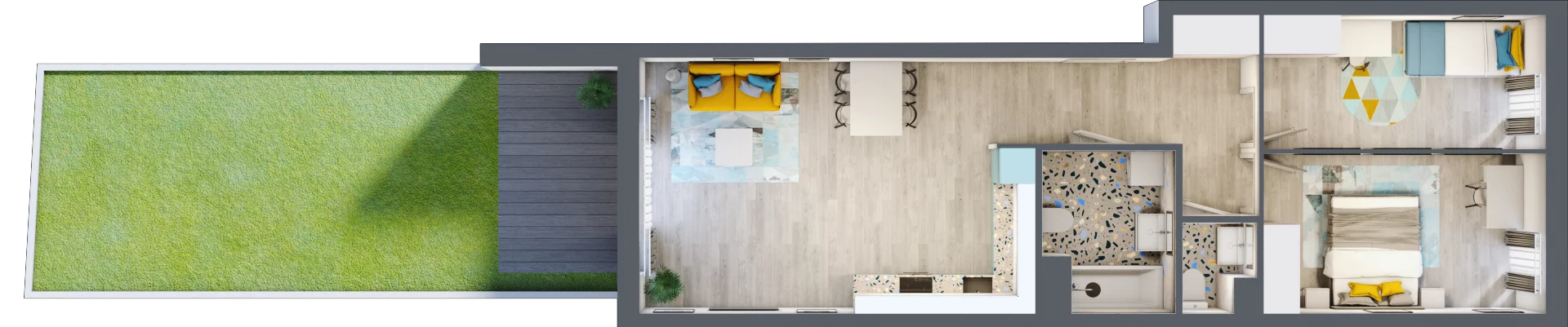 3 pokoje, mieszkanie 66,63 m², parter, oferta nr A-B0M3, Osiedle Blask, Łódź, Bałuty, ul. Smugowa 24