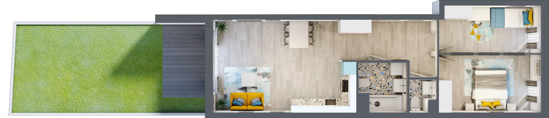3 pokoje, mieszkanie 65,29 m², parter, oferta nr A-C0M3, Osiedle Blask, Łódź, Bałuty, ul. Smugowa 24