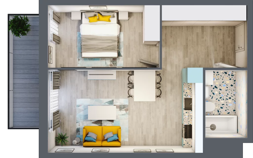2 pokoje, mieszkanie 43,10 m², piętro 3, oferta nr M.88, Tarasy Śląskie, Chorzów, Chorzów II, ul. 3 Maja