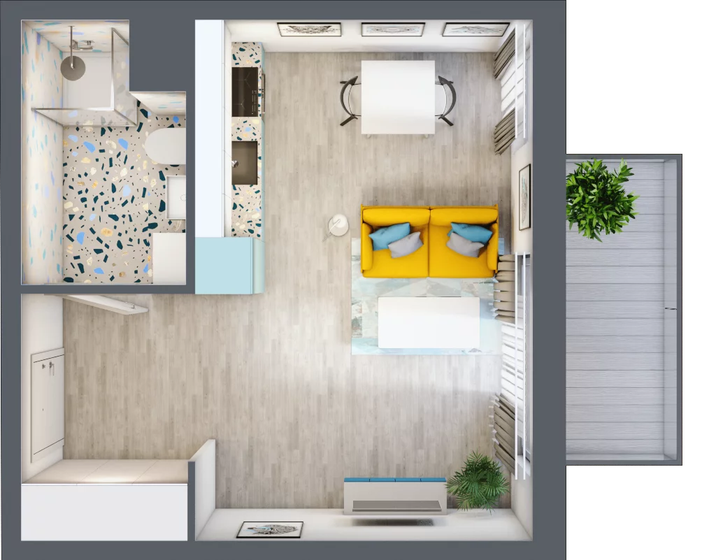 1 pokój, mieszkanie 28,61 m², piętro 2, oferta nr M.76, Tarasy Śląskie, Chorzów, Chorzów II, ul. 3 Maja
