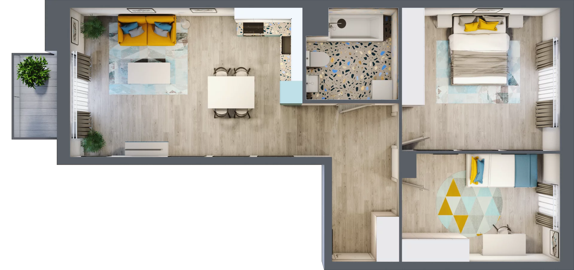 3 pokoje, mieszkanie 67,14 m², piętro 2, oferta nr M.123, Tarasy Śląskie, Chorzów, Chorzów II, ul. 3 Maja