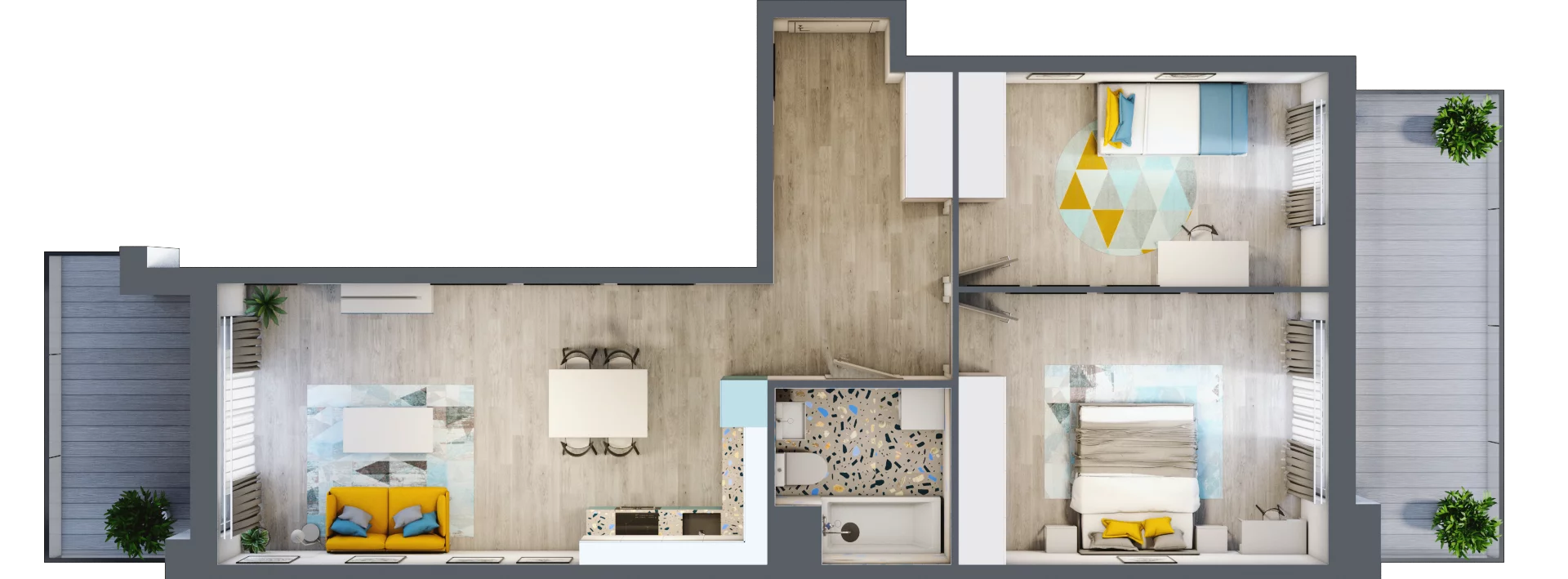 3 pokoje, mieszkanie 69,28 m², piętro 1, oferta nr M.68, Tarasy Śląskie, Chorzów, Chorzów II, ul. 3 Maja