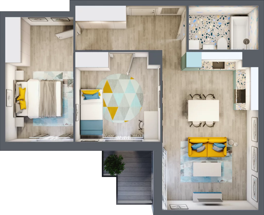 3 pokoje, mieszkanie 60,80 m², piętro 4, oferta nr M.93, Tarasy Śląskie, Chorzów, Chorzów II, ul. 3 Maja