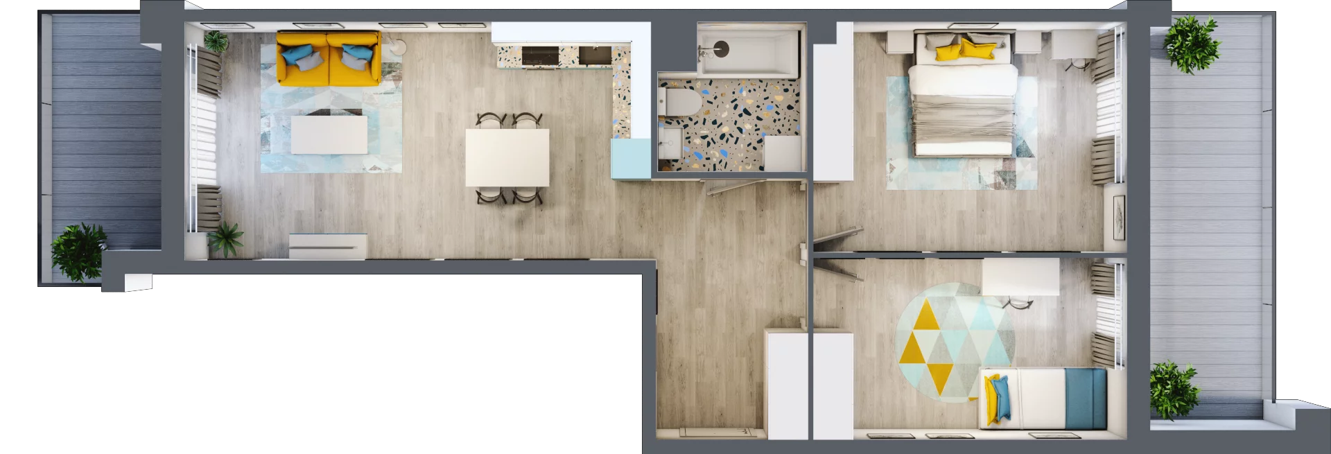 3 pokoje, mieszkanie 68,12 m², piętro 1, oferta nr M.40, Tarasy Śląskie, Chorzów, Chorzów II, ul. 3 Maja