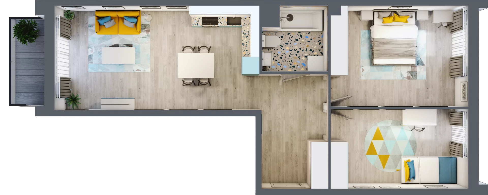 3 pokoje, mieszkanie 68,12 m², piętro 5, oferta nr M.64, Tarasy Śląskie, Chorzów, Chorzów II, ul. 3 Maja