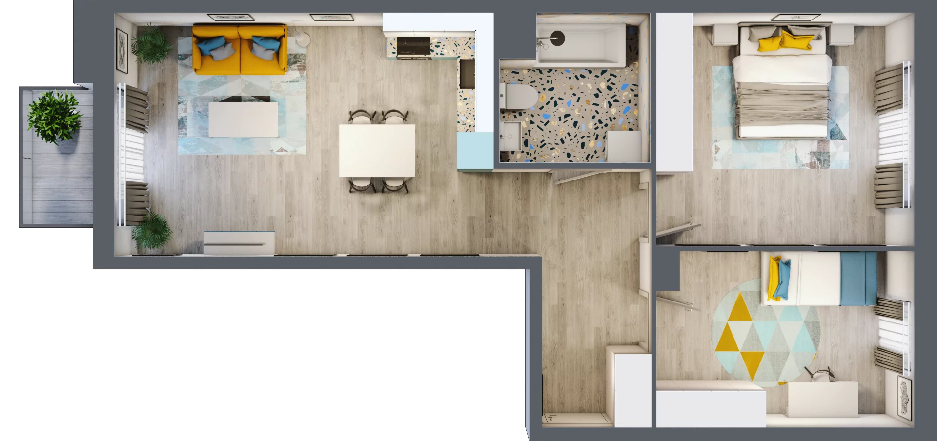 3 pokoje, mieszkanie 67,14 m², piętro 1, oferta nr M.118, Tarasy Śląskie, Chorzów, Chorzów II, ul. 3 Maja