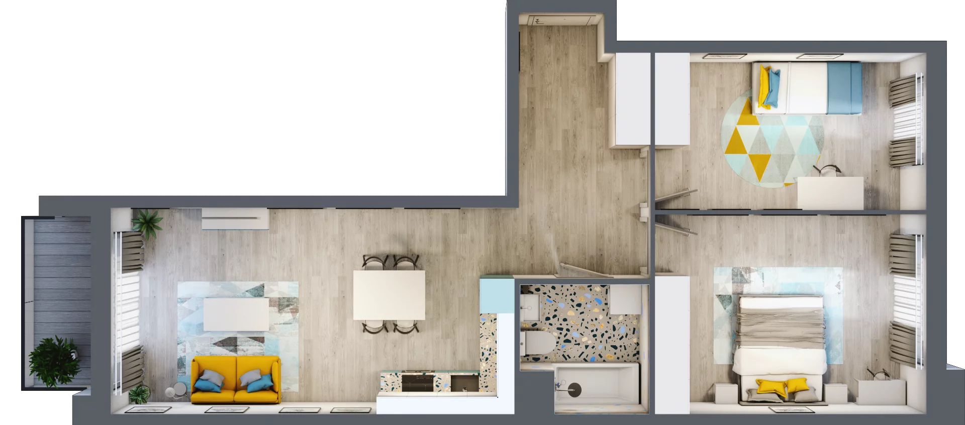 3 pokoje, mieszkanie 69,28 m², piętro 5, oferta nr M.104, Tarasy Śląskie, Chorzów, Chorzów II, ul. 3 Maja