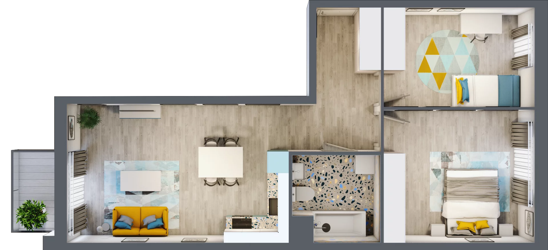3 pokoje, mieszkanie 65,49 m², piętro 1, oferta nr M.65, Tarasy Śląskie, Chorzów, Chorzów II, ul. 3 Maja