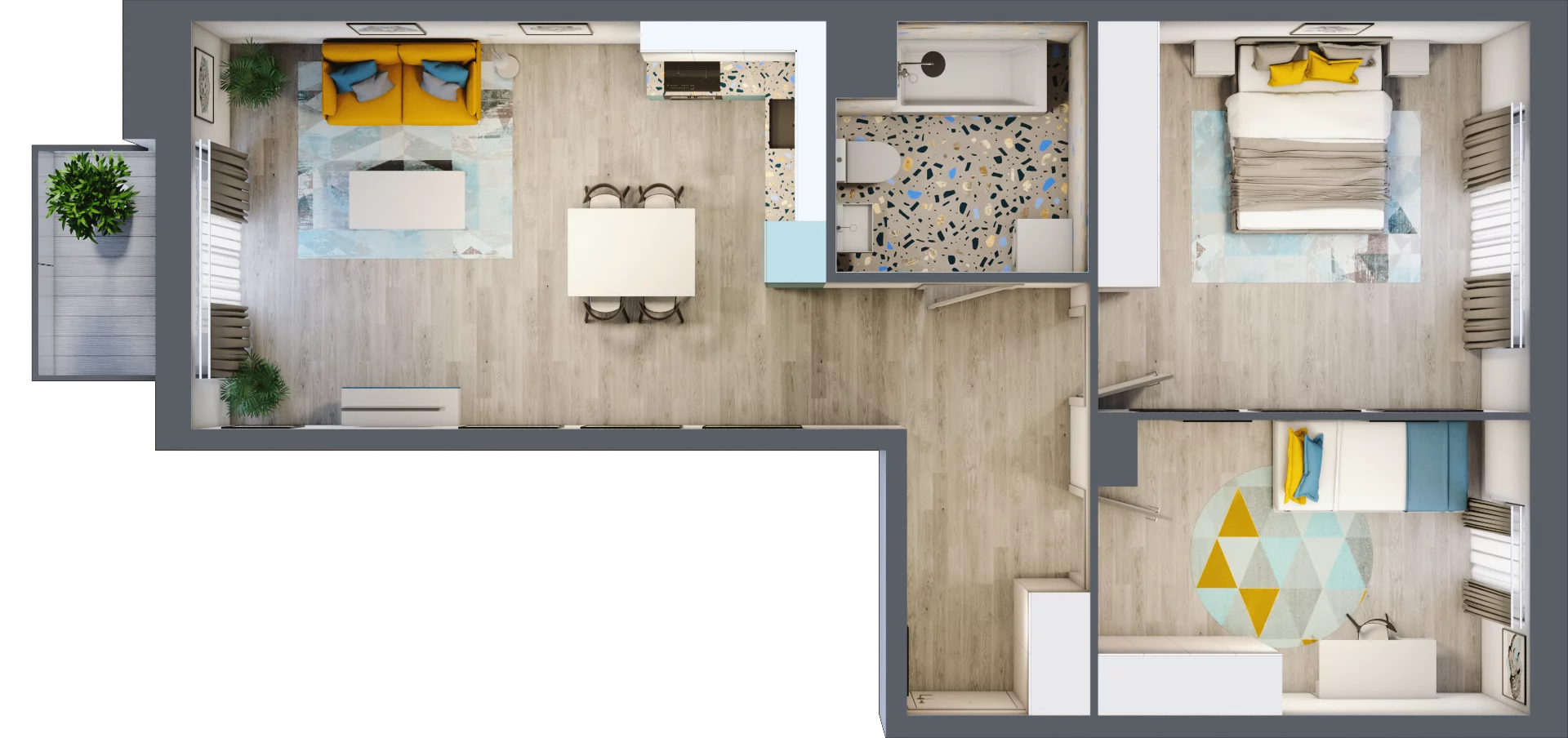 3 pokoje, mieszkanie 67,14 m², piętro 4, oferta nr M.133, Tarasy Śląskie, Chorzów, Chorzów II, ul. 3 Maja