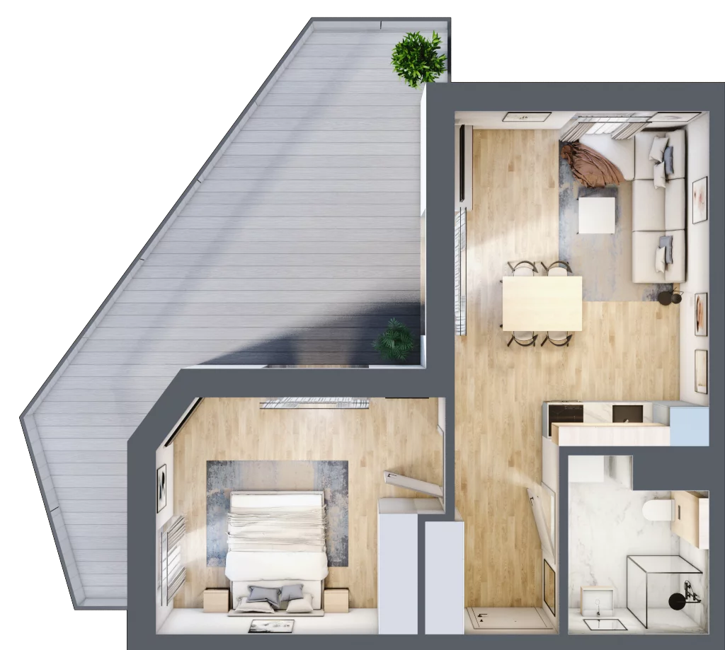 2 pokoje, apartament inwestycyjny 34,71 m², piętro 3, oferta nr 26, Lemko Residence, Krynica-Zdrój, ul. Józefa Piłsudskiego