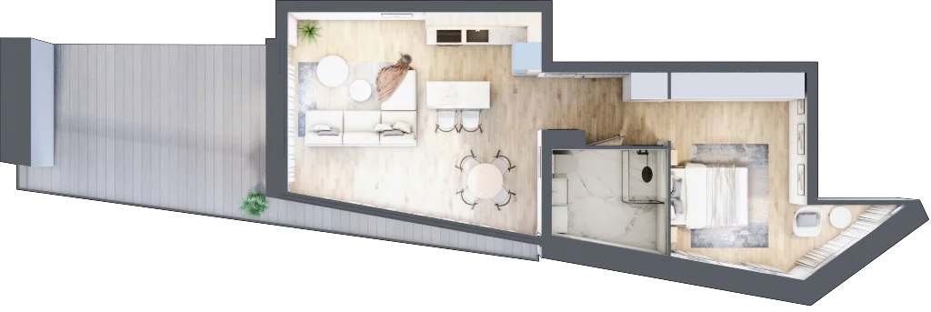 2 pokoje, mieszkanie 48,04 m², piętro 2, oferta nr C.2.15, Cisha, Dziwnów, ul. Kaprala Koniecznego 3