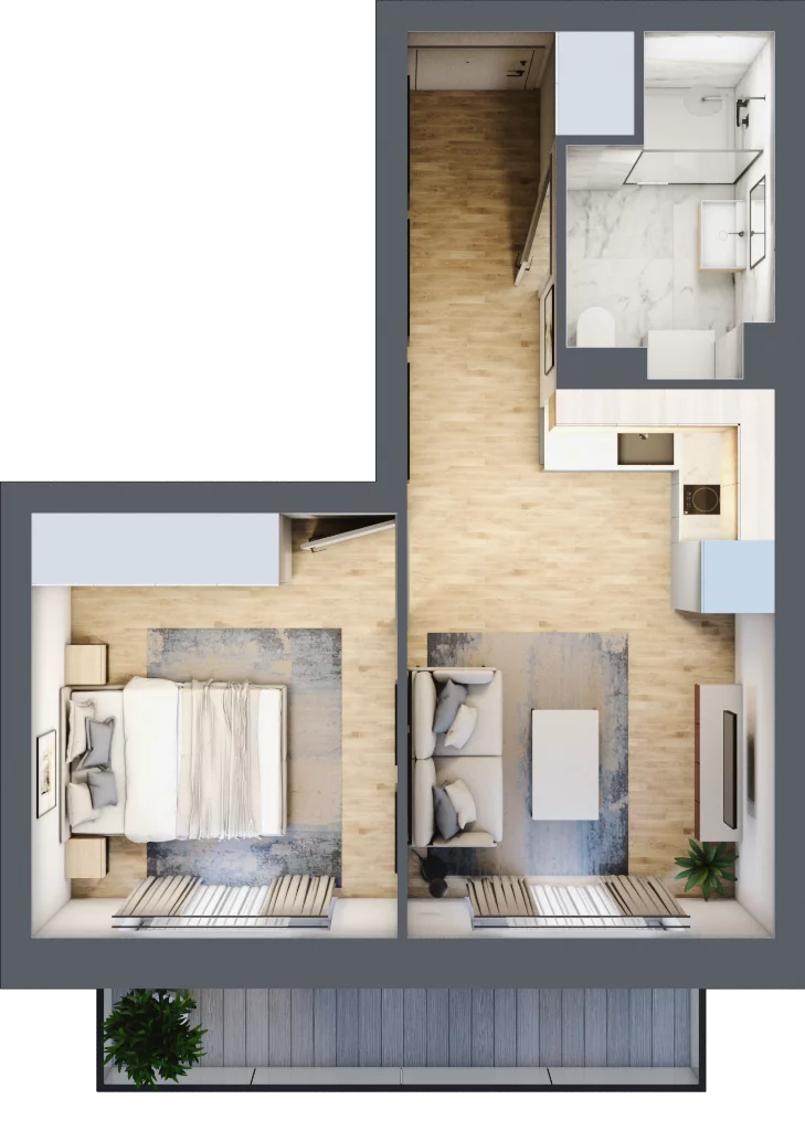 2 pokoje, mieszkanie 32,37 m², piętro 1, oferta nr 12, Słoneczne Tarasy II, Suwałki, ul. Sportowa