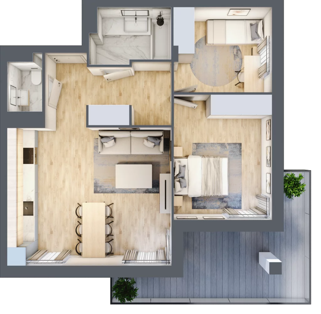3 pokoje, mieszkanie 60,43 m², piętro 2, oferta nr 18, Słoneczne Tarasy II, Suwałki, ul. Sportowa