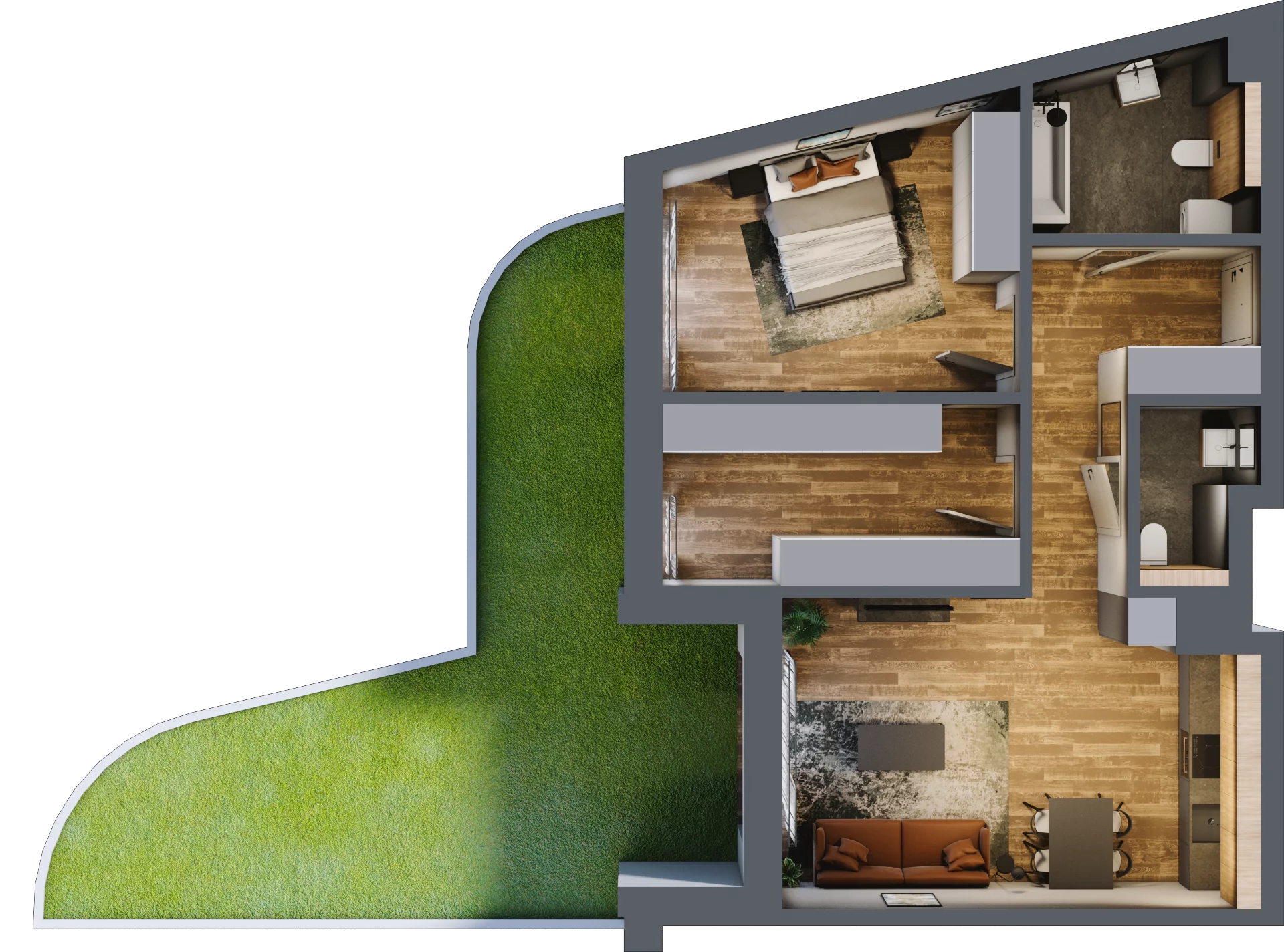 2 pokoje, apartament 64,91 m², parter, oferta nr 138, Folwark Scheiblera, Łódź, Widzew, ul. Tymienieckiego 33A