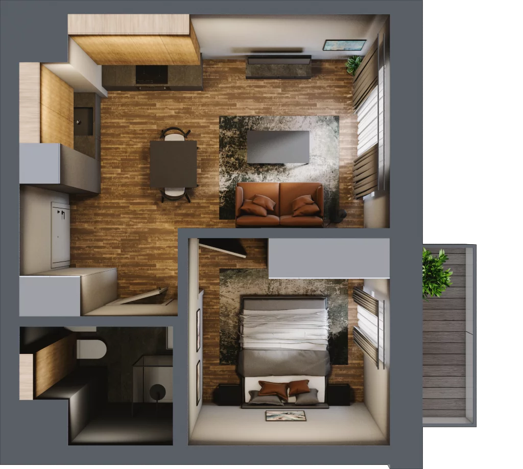 2 pokoje, apartament 32,82 m², piętro 5, oferta nr 237, Folwark Scheiblera, Łódź, Widzew, ul. Tymienieckiego 33A