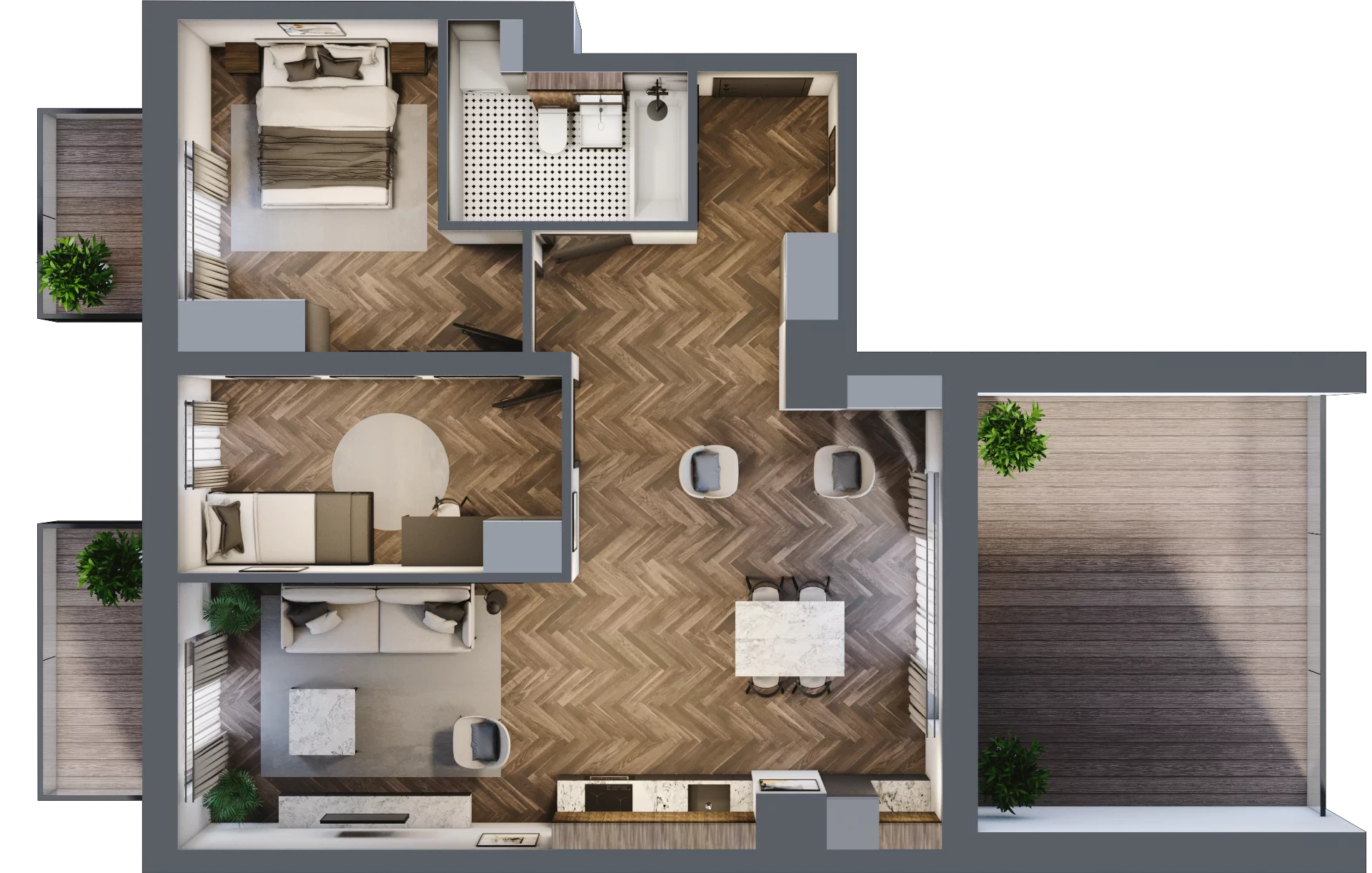 3 pokoje, mieszkanie 72,34 m², piętro 5, oferta nr A/4/5.1, Smardzewska 8, Poznań, Grunwald, Grunwald Południe, ul. Smardzewska 8