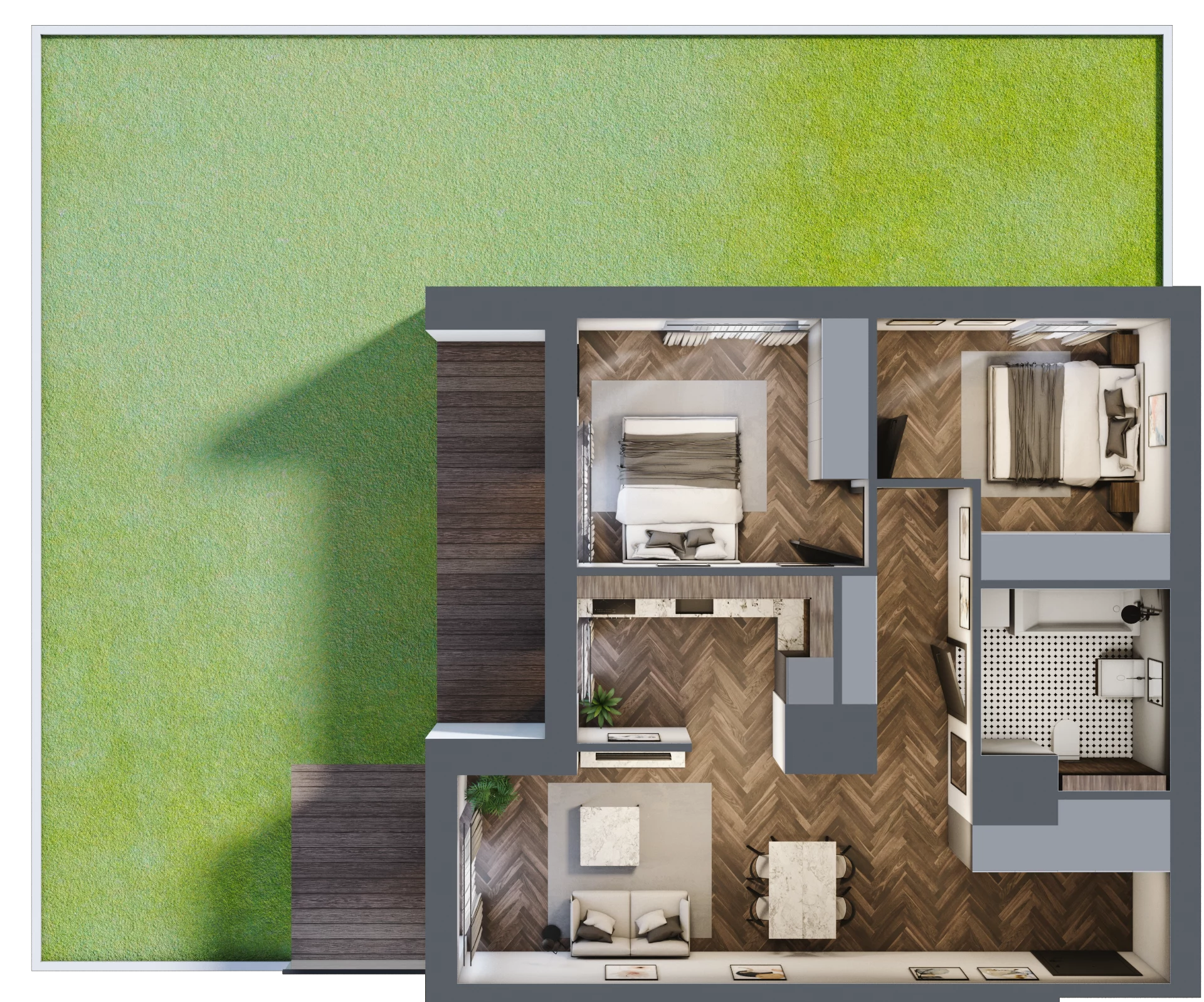 3 pokoje, mieszkanie 64,71 m², parter, oferta nr A/4/0.6, Smardzewska 8, Poznań, Grunwald, Grunwald Południe, ul. Smardzewska 8